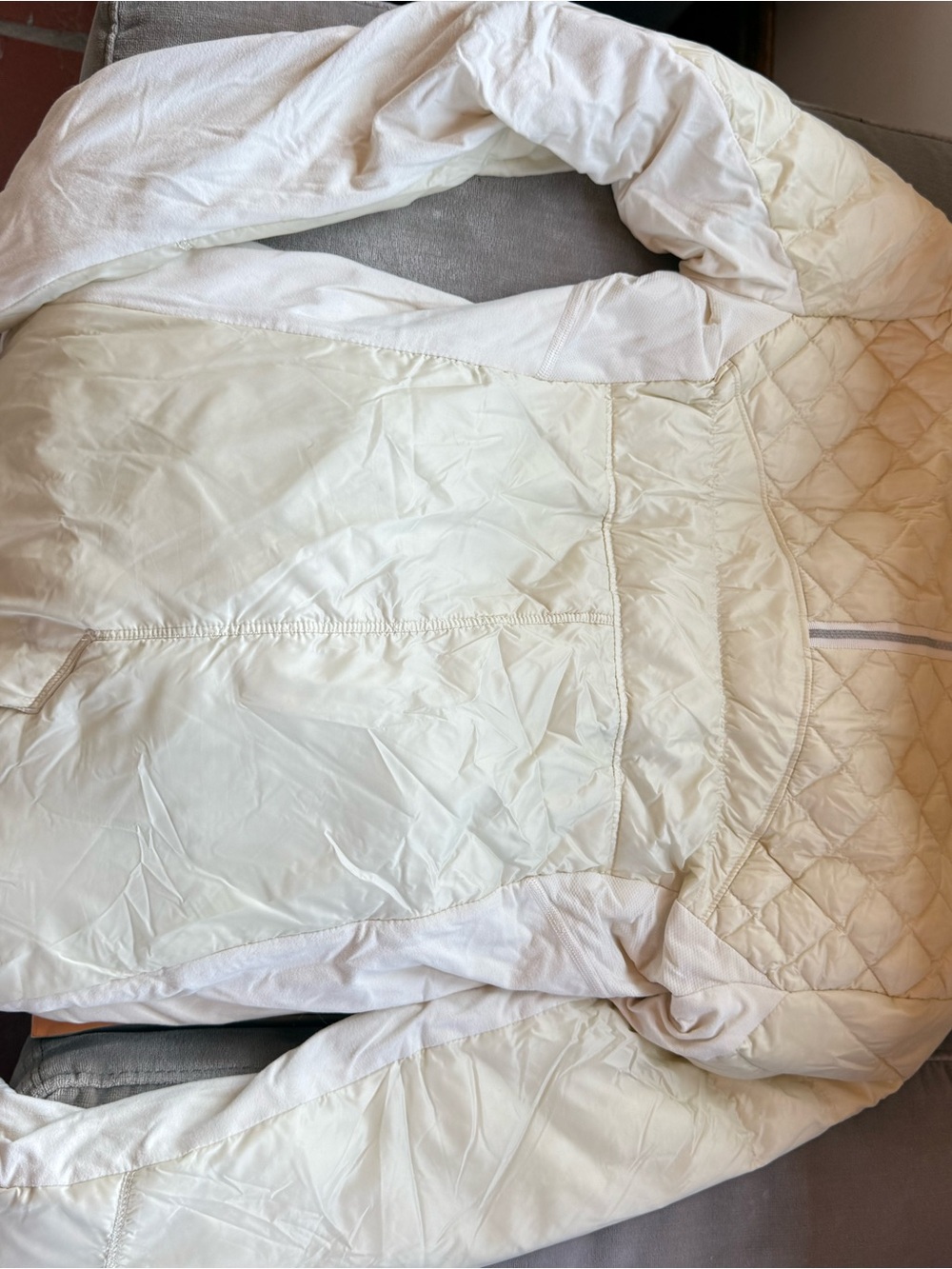 lululemon athletica Cream Quilted Lightweight Jacket
